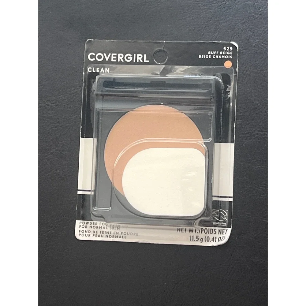 Covergirle Clean Powder Foundation Normal Skin 525 Buff Beige 0.41oz New Makeup
